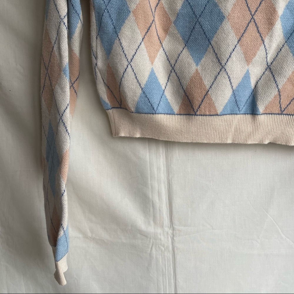 Princess Polly Argyle Cardigan Sweater - Picture 13 of 14